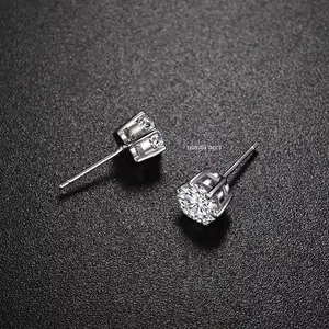 ANTING TINDIK MUTlARA SILVER-ANTING TUSUK ANTI KARAT PRIA DAN WANITA 4MM Earrings