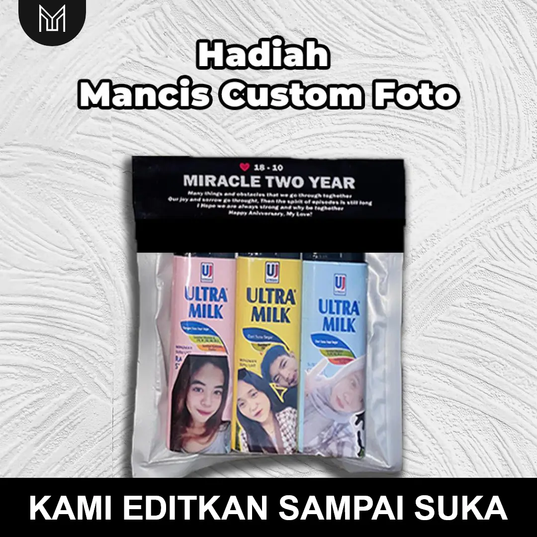 Hadiah Ulang Tahun Custom Foto Stiker Kemasan Estetik Murah Termurah Unik
