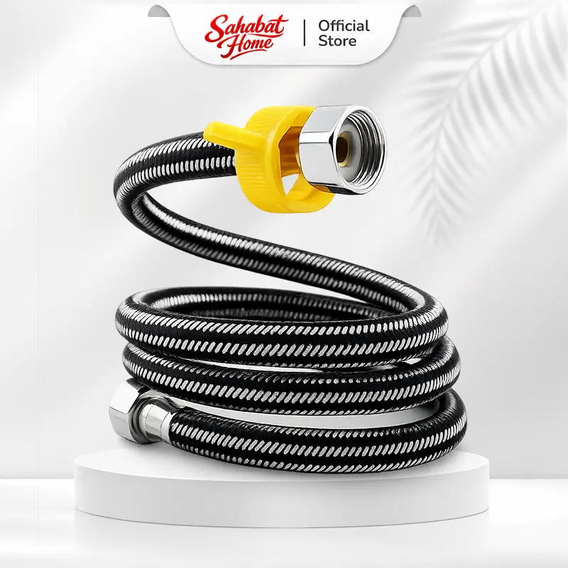COD Selang Kran Fleksibel Stainless Steel SUS304 1/2 Inch Anti Karat Tahan Tekanan untuk Wastafel dan Toilet