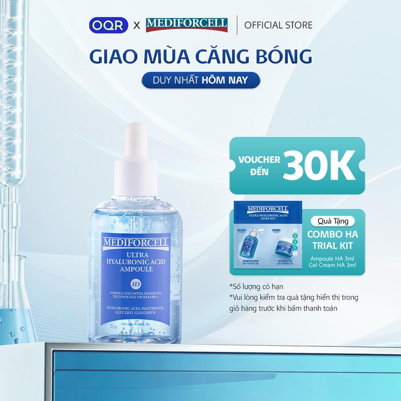 Tinh Chất Cấp Ẩm Căng Bóng Sáng Da Mediforcell Ultra Hyaluronic Acid Ampoule 100ml