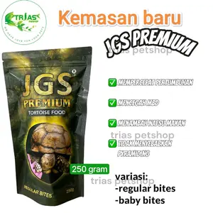 pelet jgs premium 250 gram makanan kura kura darat pakam torto pelet sulcata pardalis dll