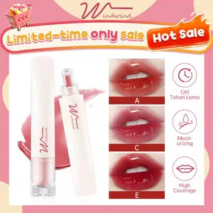 WindWind Lip Care Lip Jelly Essence Mirror Lip Glaze Water Lip Gloss Moisturizing Lip Tint Lip Glossy Waterproof Long Lasting