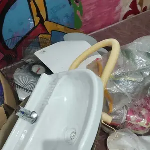 Wastafel Jumbo + kran up down chrome babet +TEMPAT SABUN CAIR CHROME