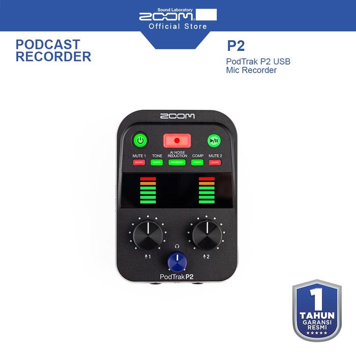 Gambar Zoom PodTrak P2 USB Mic Recorder | Podcast Recorder dari Zoom Official Store Kota Administrasi Jakarta Barat Tokopedia