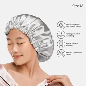 Hair Bonnet Premium Satin Silk - Pelindung Rambut Saat Tidur