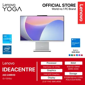 LENOVO IdeaCentre AIO 24IRH9 INTEL i3-1315U RAM 8GB STORAGE 512GB SSD WIN 11 +OFFICE2024 +M365 23.8" FHD IPS