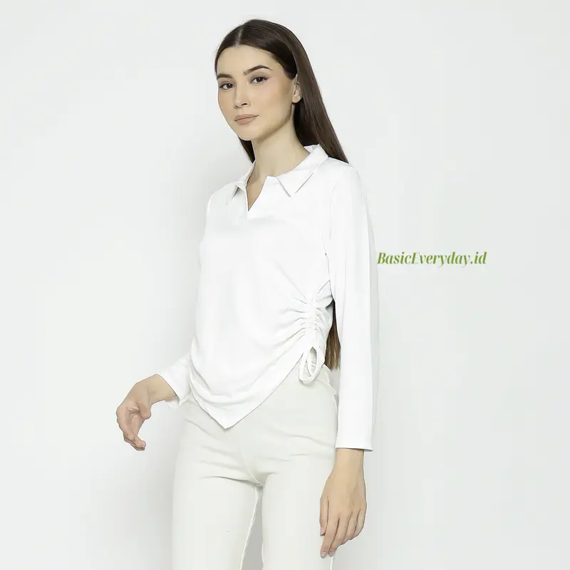 Atasan Wanita Lengan Panjang Knit Top Alisya BasicEveryday Baju Kerah Knitwear Nyaman 3