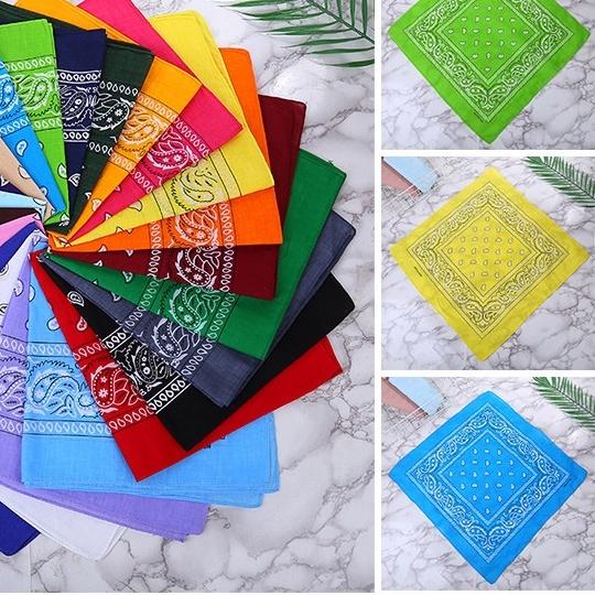 [Malaysia Spot]Cowboy Bandana Scarf Hip Hop Square Scarf Fashion Classic Paisley Headband Suitable For Men And Women Bell 5