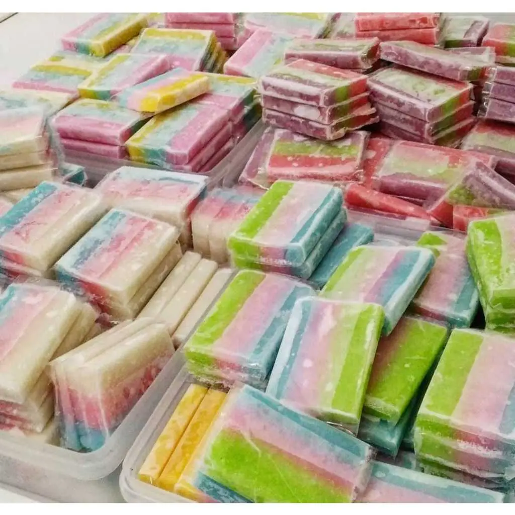 Es Gabus 1 mika isi 10 makanan jadul jaman dulu jajanan ice cream es pelangi jadoel tanpa pemanis