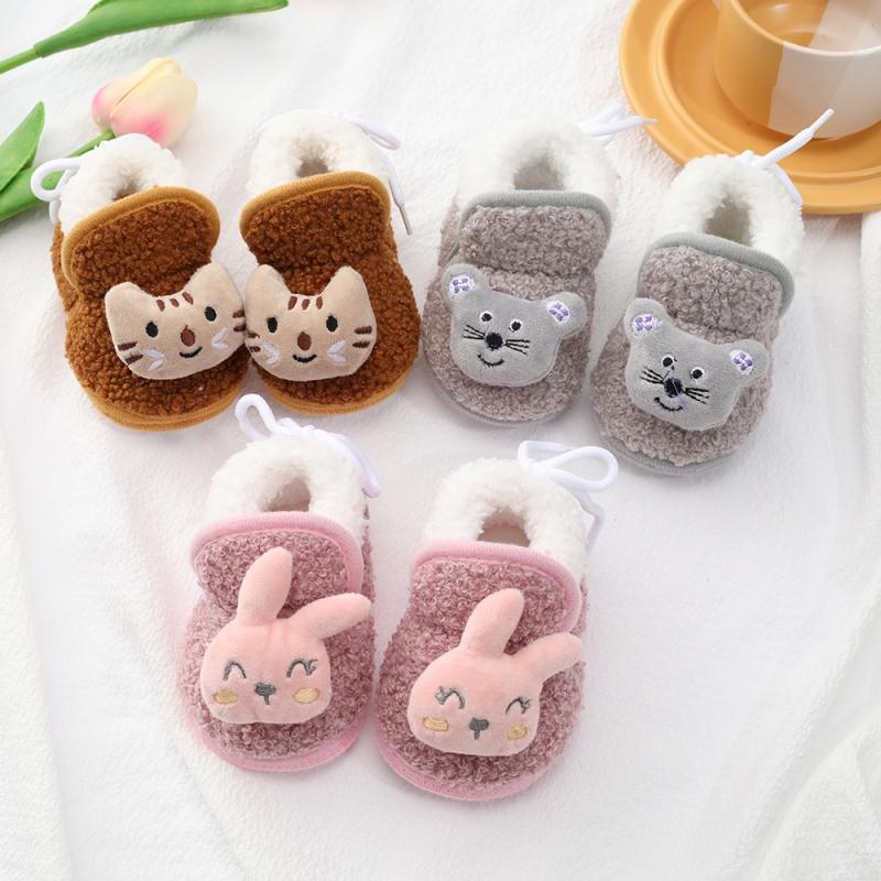 Dép Đi Trong Nhà, Cho Trẻ Sơ Sinh Bé Trai Và Bé Gái, Lông Mịn Và Ấm Áp, Thiết Kế Hoạt Hình Dễ Thương, Dép Đi Trong Nhà, Lông Xù, Thích Hợp Cho Phòng Ngủ Trong Nhà, Giày Cho Trẻ Mới Biết Đi, Ấm Cúng, Giày Cũi Lông, Thích Hợp Cho 0-12M