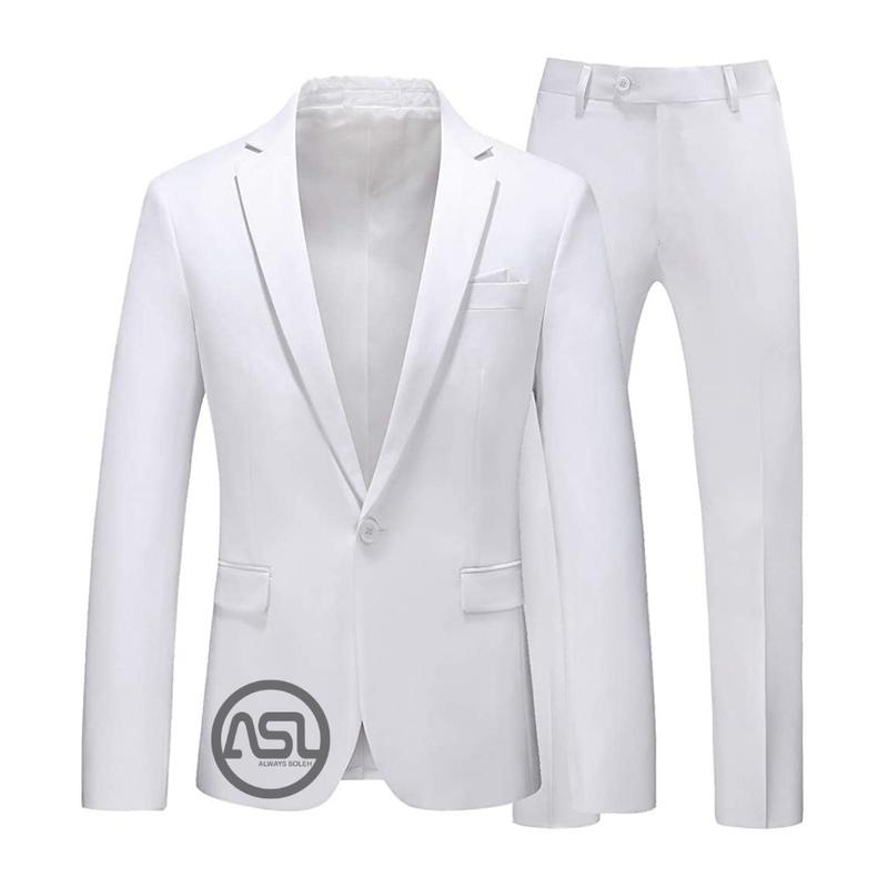 Setelan Jas Pria Formal Slimfit Premium Elegan Stelan Blazer Cowok Hitam Korean Style Casual 7