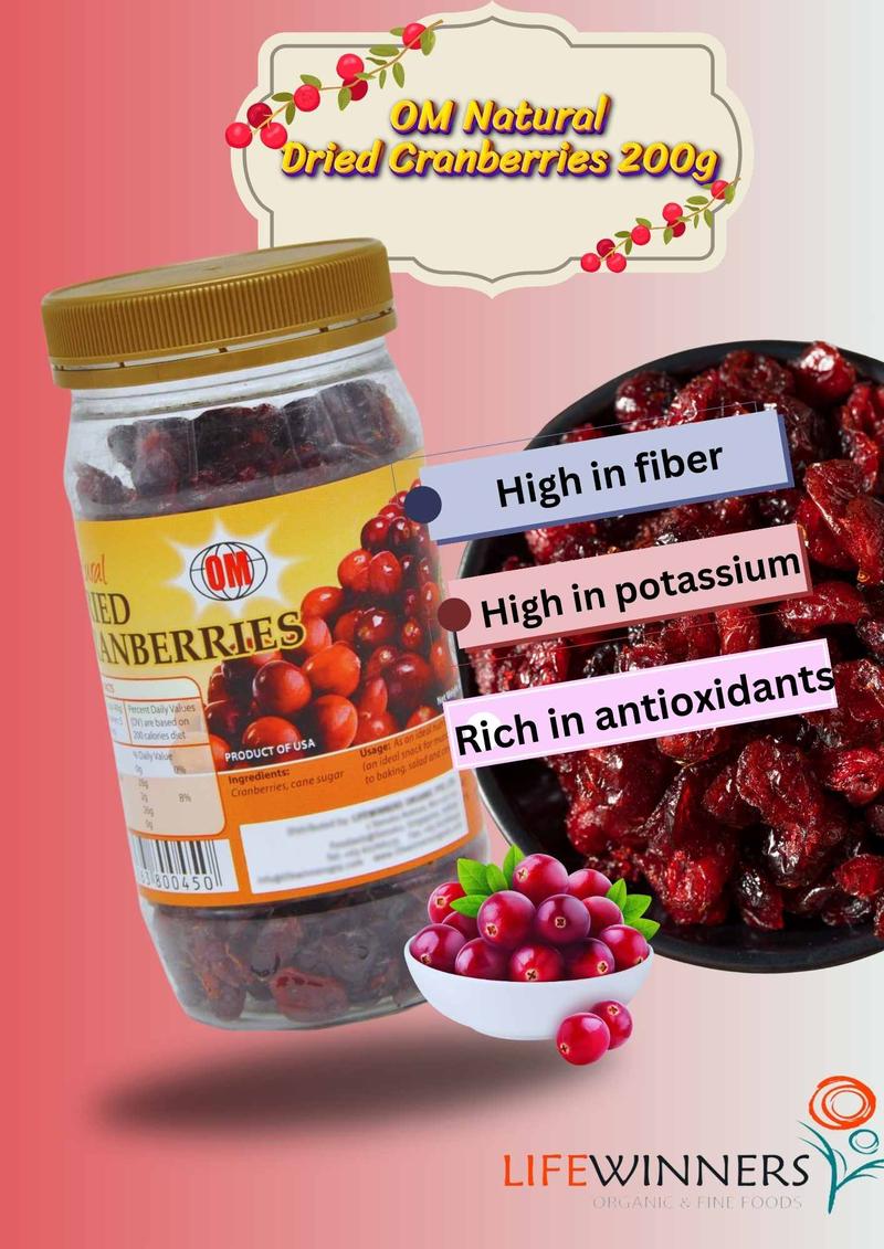 Product Introduction of Health Paradise | Antioxidant  | Heart Health |  Immune System |  Natural Dried Cranberries 200g Snack Dry Fiber Sugar Vitamin dried  fruit cny goodies garlic 1