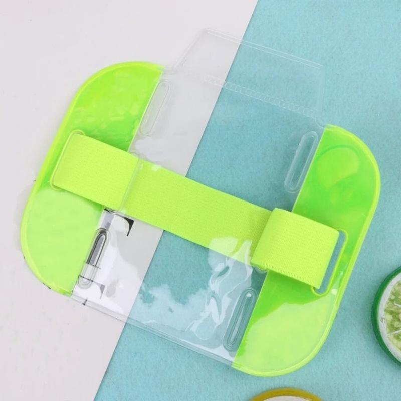 Arm Band Bag Plastic Arm Band ID Badge Holder Reflective Wristband Eco-friendly PVC ID Card Holder Transparent Convenient Card Cover Men 5