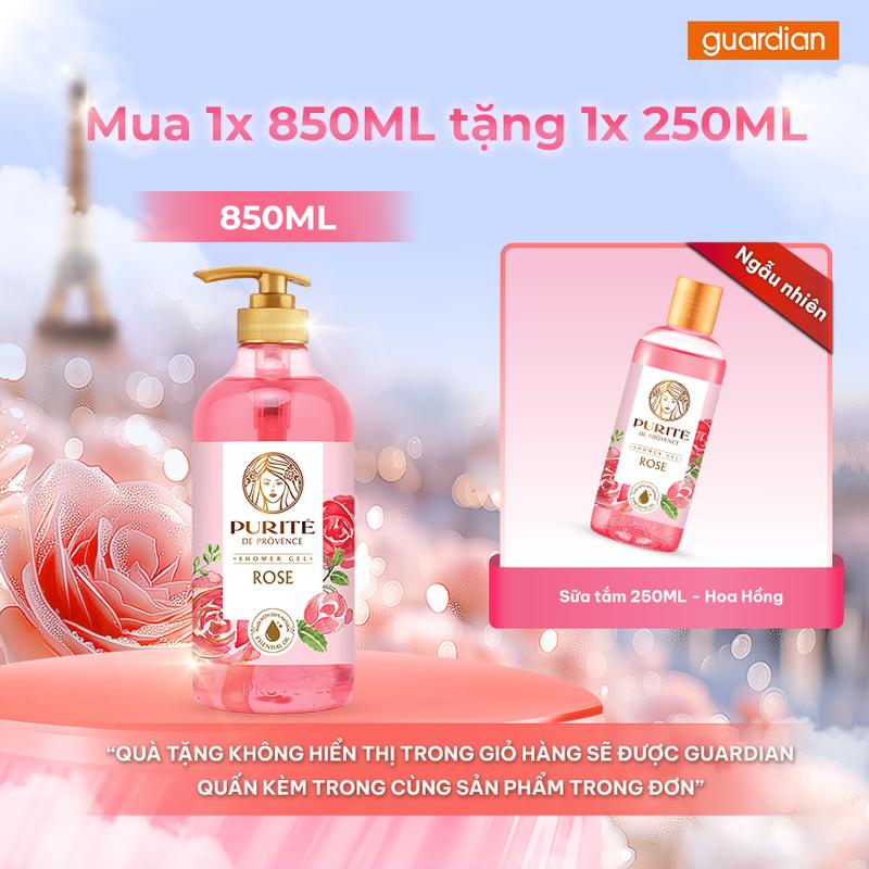 Gift Quấn Kèm Ngẫu Nhiên Sữa Tắm Purite Hương Nước Hoa 850Ml Tặng Sữa Tắm 250Ml | Guardian Việt Nam