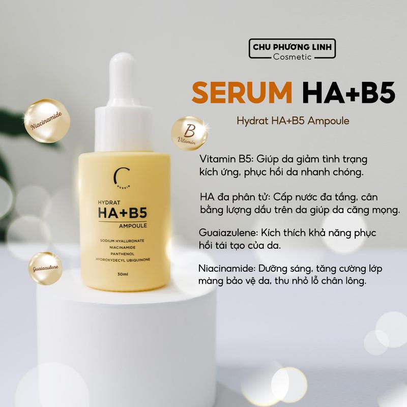 MP0111 Serum Phục Hồi Da Sau Peel HA B5 Vàng – Dưỡng Ẩm, Làm Dịu, Tái Tạo Da Nhanh Chóng 30ml