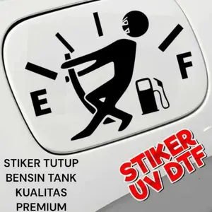 STICKER TUTUP TANKI BENSIN MOBIL UNIVERSAL UV DTF STIKER CUTTING TUTUP BENSIN TANK BENSIN MOBIL UNIVERSAL Car Kendaraan