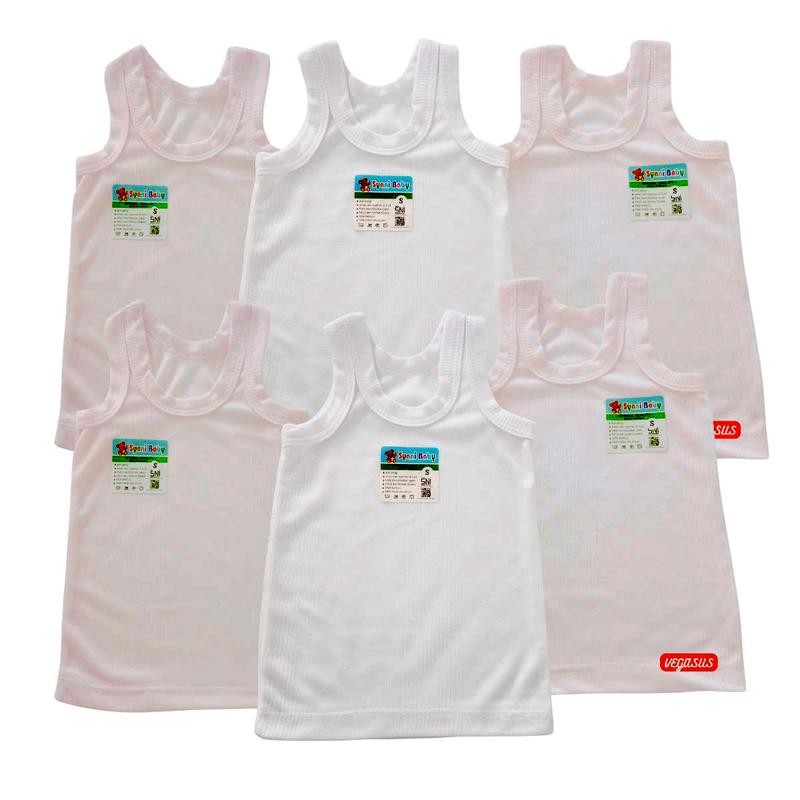 Product Introduction of 6Pcs Singlet Kaos Dalam Anak Laki Usia 1-15Tahun-Kutang Syani S,M,L,XL,3L,4l,5L,6L Katun Bayi Perempuan Cewek 39