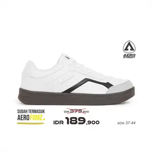 Aerostreet 37-44 Diego Coklat Tua Putih Putih - Sepatu Sneakers Casual