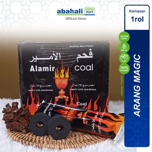 Arang Magic 1 Roll Al Amir Isi 10 Pcs Cepat Menyala Dan Tahan Lama Untuk Pembakaran Bukhur
