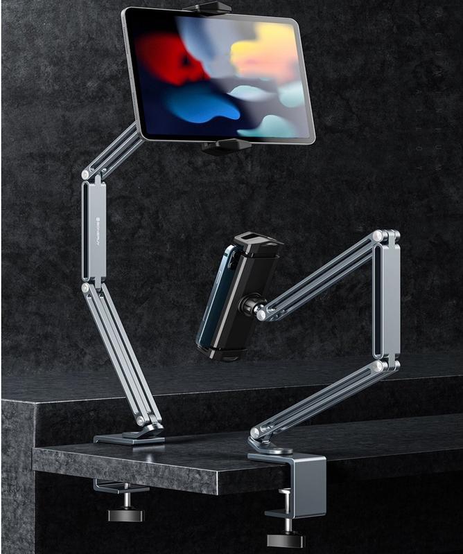 Arm nâng, tay nâng máy tính bảng kẹp cố định vào bàn P60 PLUS - kiêm giá đỡ kẹp giữ iPad, iPhone, Kindle xoay 360 độ. 3