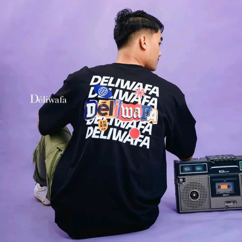 Deliwafa- Full Colour | T-Shirt Reguler | Kaos Lengan Pendek | Baju Pria Wanita 1