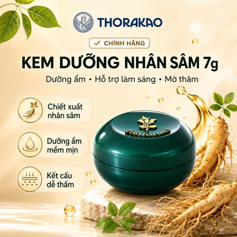 {CHÍNH HÃNG} Kem Dưỡng Nhân Sâm Cream Thorakao 7g – Dưỡng Ẩm, Hỗ Trợ Làm Sáng…