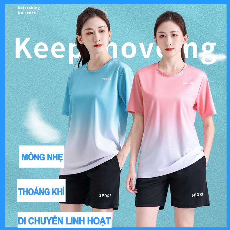 bộ đồ tập gym cho nữ bộ thể thao nam quần áo thể thao nam Khô nhanh, thoáng khí, đồ chạy bộ, đồ cầu lông, đồ bóng đá Sport set 4
