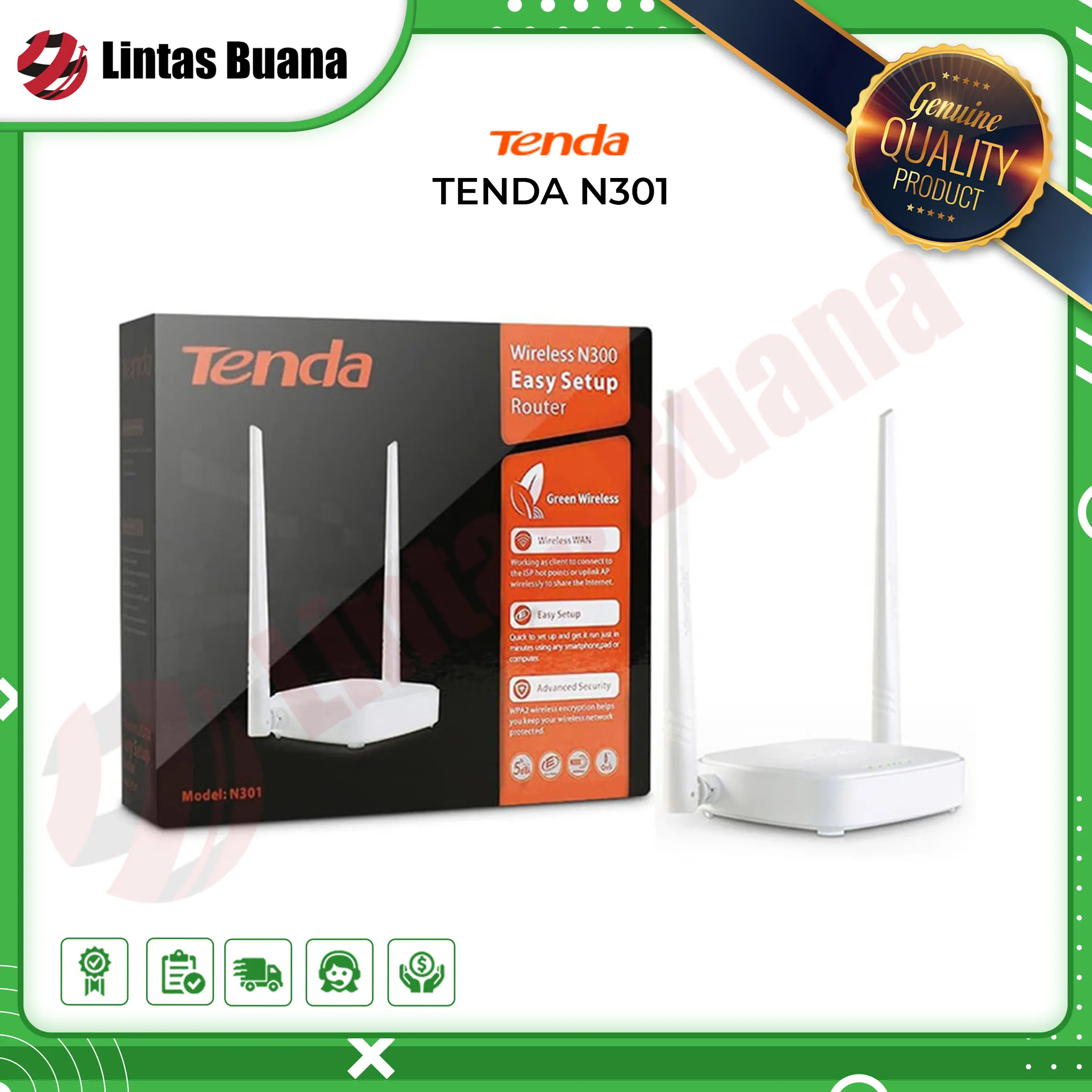 Tenda N301 3 in 1 Wireless ROUTER+Access Point+EXTENDER WIFI 301 AP