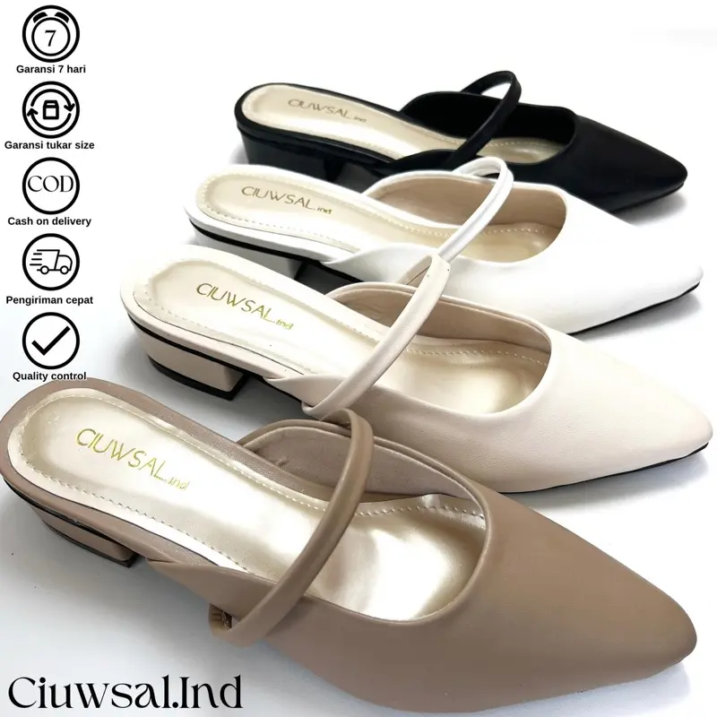 CIUWSAL MULES WANITA HEELS / SELOP MULES WANITA HAK 3CM Shoes Sendal