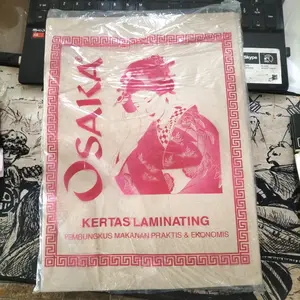 KERTAS NASI BUNGKUS OSAKA MERAH 27X37  UK ISI 100 LEMBAR BESAR