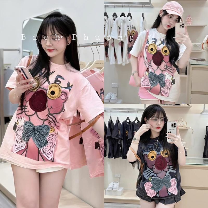 ÁO PHÔNG BÁO HỒNG IN 2 MẶT - chất vải cotton 4 chiều mềm mát (Free size 40-70kg)