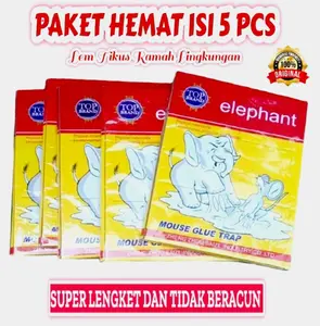 (PS) 5 Pcs  Lem Perangkap Tikus Papan Super Lengket Penangkap Hama Kecoa Cicak Mouse Glue Trap