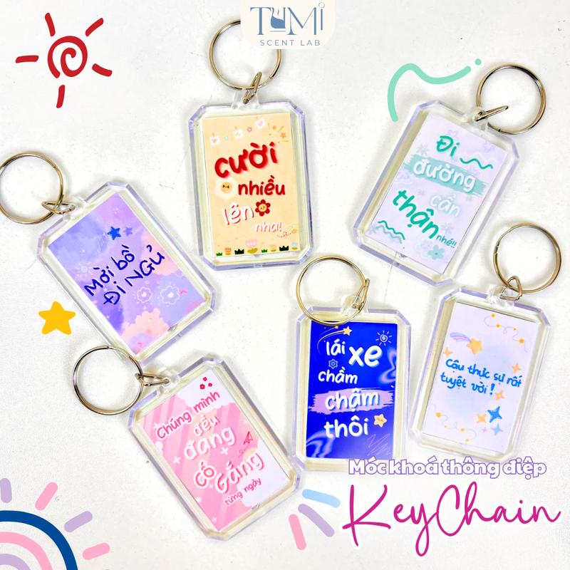 Móc Khoá Thông Điệp Lời Nhắn Truyền Động Lực KeyChain Treo Balo Chìa Khoá Siêu Dễ Thương Tặng Ba Mẹ Người Yêu Bạn Bè Đồng Nghiệp