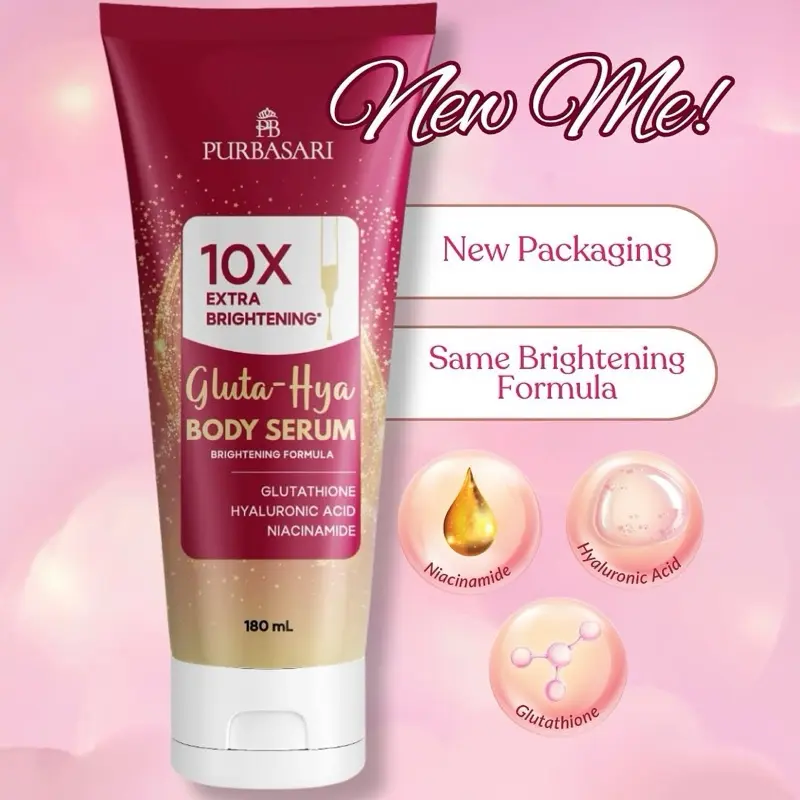 PROMO] NEW PACKAGING Purbasari Body Serum Gluta Hya 180ml Hand Body Lotion  Tubuh - Shop