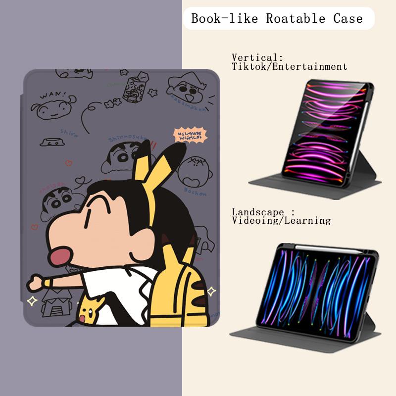 New 360 Rotating Case For Redmi Pad2 11"2025  SE 11" POCO Pad Pro12.1"/For Xiaomi 6s Pro-12.4" / For Huawei MatePad Air 11.5" 11.5" 23/24 SE 10.4" T10/T10S / For Samsung Galaxy Tab A9+ 11" A9 8.7" S7/S8 Plus 12.4" S9 Plus 12.4" S6 lite 10.4"