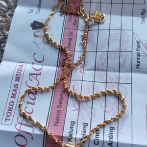 Bisa COD Kalung Emass Liontin Tetes Free Surat Dari Toko Elegan