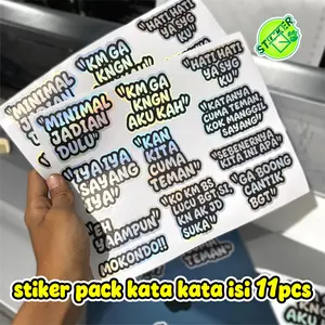 STIKER PACK HOLOGRAM KAN KITA CUMA TEMAN ISI 11 PCS