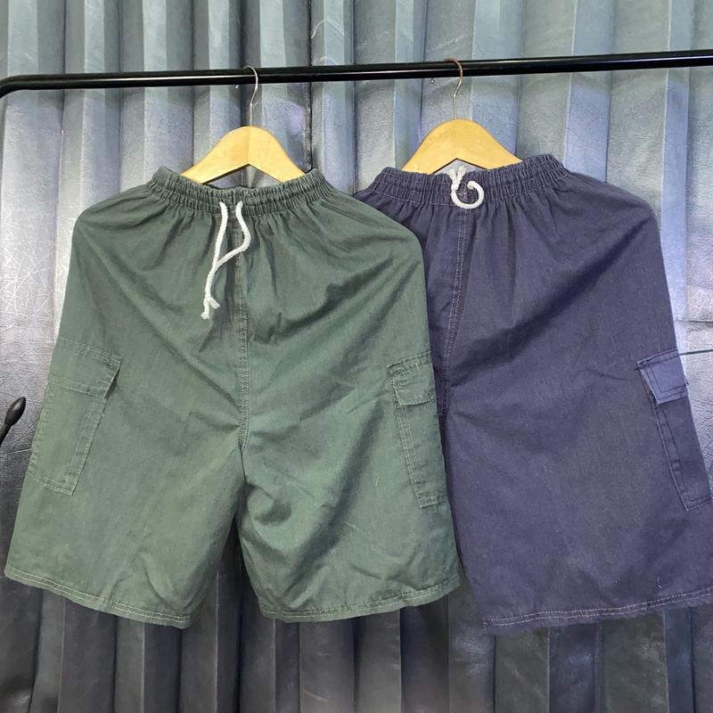 100k Dpt 5Pcs Celana Kanvas Semi Jeans Kolor Harian Santai Abu Cargo Karet Melar Nyaman Lembut Casual Pria 4