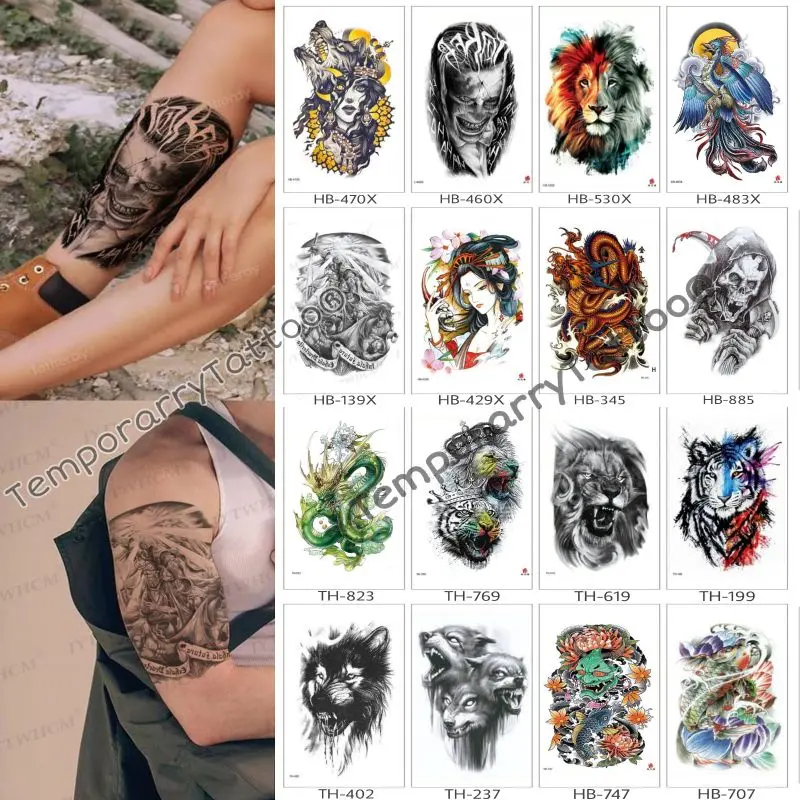 Motif Terbaru Tatto Temporary Gambar 3D Ukuran Setengah 21x15 cm