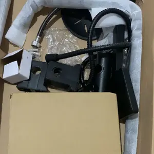 shower tiang set coulomn stainless kotak Hitam+ kran cabang Minimalis Pipa Minimalis Pipa Air Gantung Selang Silver   canggih shower Black Shower Tiang Set Stainless Column Set Hitam Anti Karat Panas Dingin Air Kran Cabang Mixer