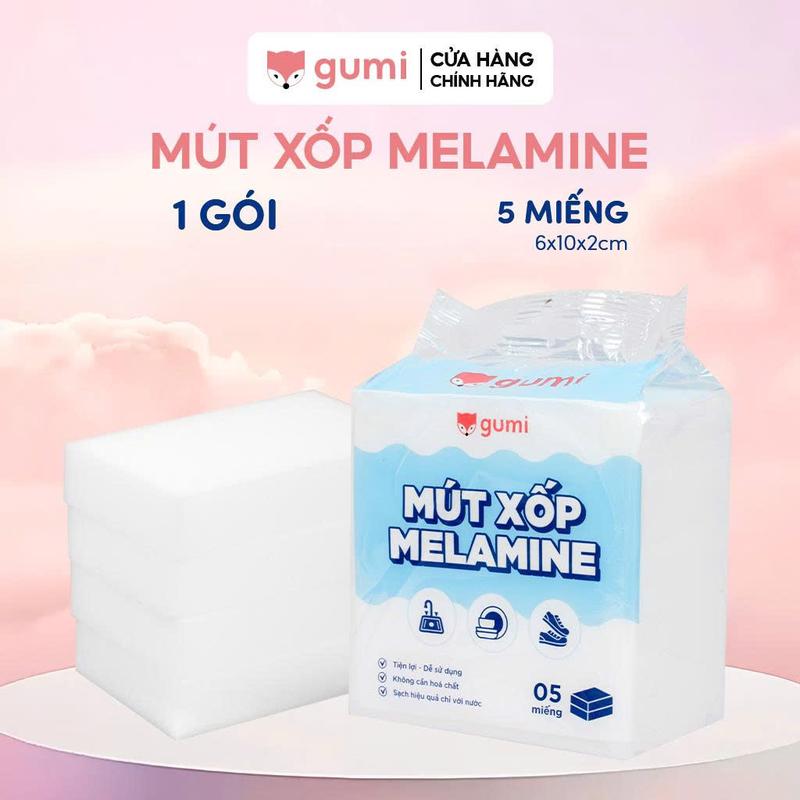Mall Set 5 miếng mút xốp Melamine đa năng | Bọt biển thần kỳ lau chùi tẩy rửa sạch không cần hóa chất