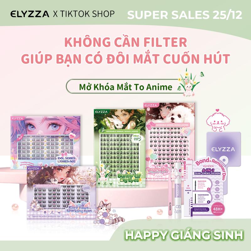 [Combo Hộp Lớn] Mi Giả Yêu Tinh Thỏ(Lc Cong 10-12mm)Mi Anime Puppy(C+ Cong 10-13mm)&Lông Mi Móng Vuốt Mèo&Nối Mi Idol Kpop(10-12mm)Mi Cụm Tự Nhiên, Sợi Mi Mảnh, Kèm Keo 2 Đầu (Có Keo Dán Lông Mi&Tẩy Trang Mi)