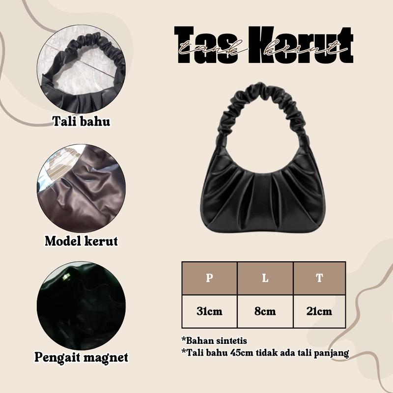 One Set Baju Outfit Cewek (Tank Top Wanita Atasan Crop, Celana Kulot Obi Pants, Tas Bahu Elegan Lucu) LQ085 Setelan Casual Hitam Rib Bawahan Panjang one  set 6