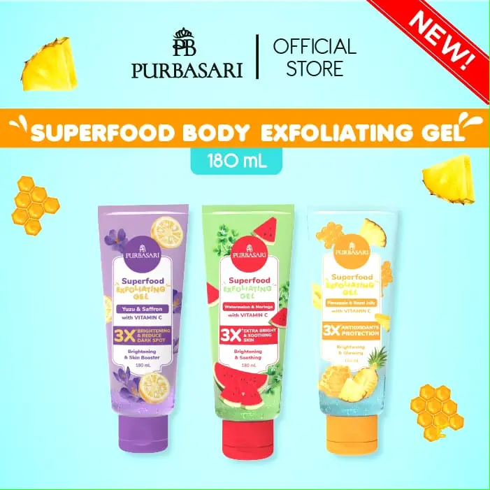 Purbasari Superfood Exfoliating Gel Fruits Series