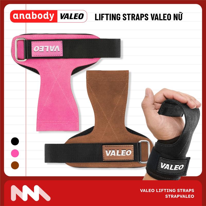 Găng Tay Sport Phụ Kiện Trợ Lực VALEO Tập Gym Dây Kéo Lưng Lifting Straps Deadlift Chống Trơn Tập Tạ Tập Xà
