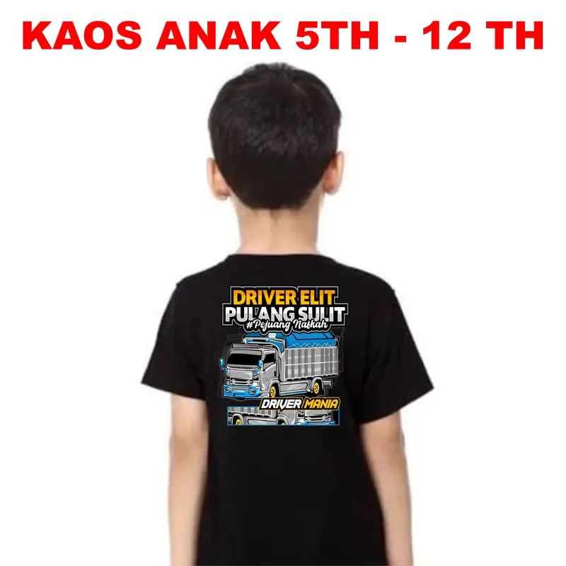 KAOS ANAK DRIVER ELIT T-SHIRT KIDS VIRAL TRUCK MANIA BUS MANIA VIRAL TERBARU KAOS KATA KATA KEREN 1