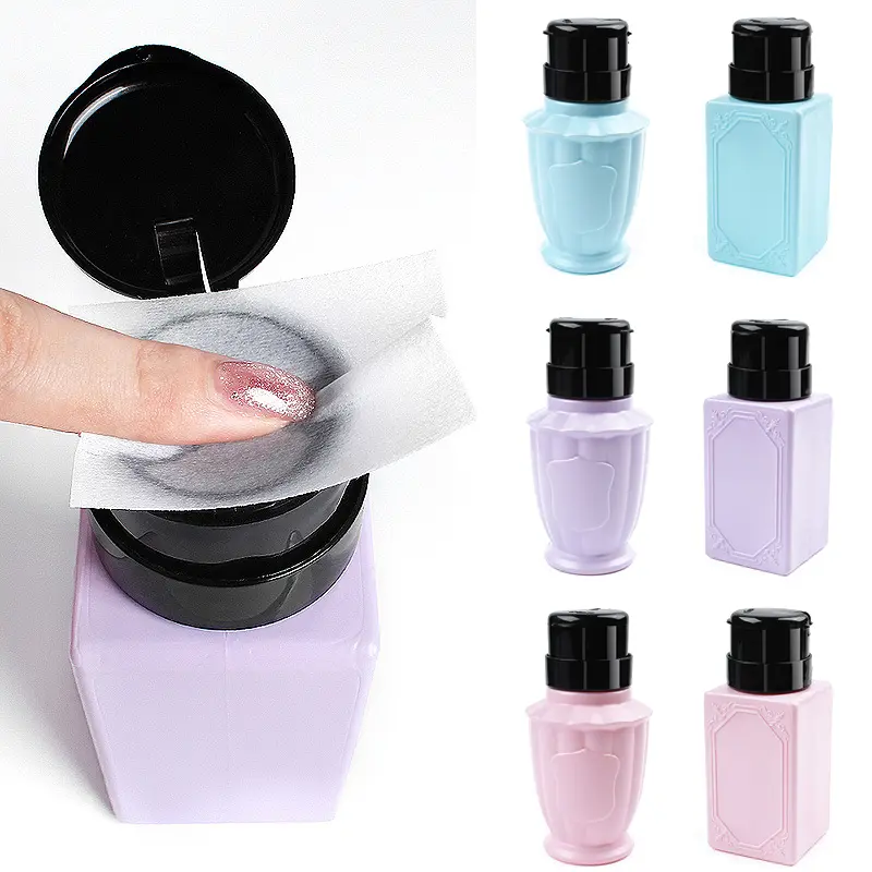200ml Nail Remover Press Bottle Liquid Container Empty Plastic Nail Polish Remover New Dispenser