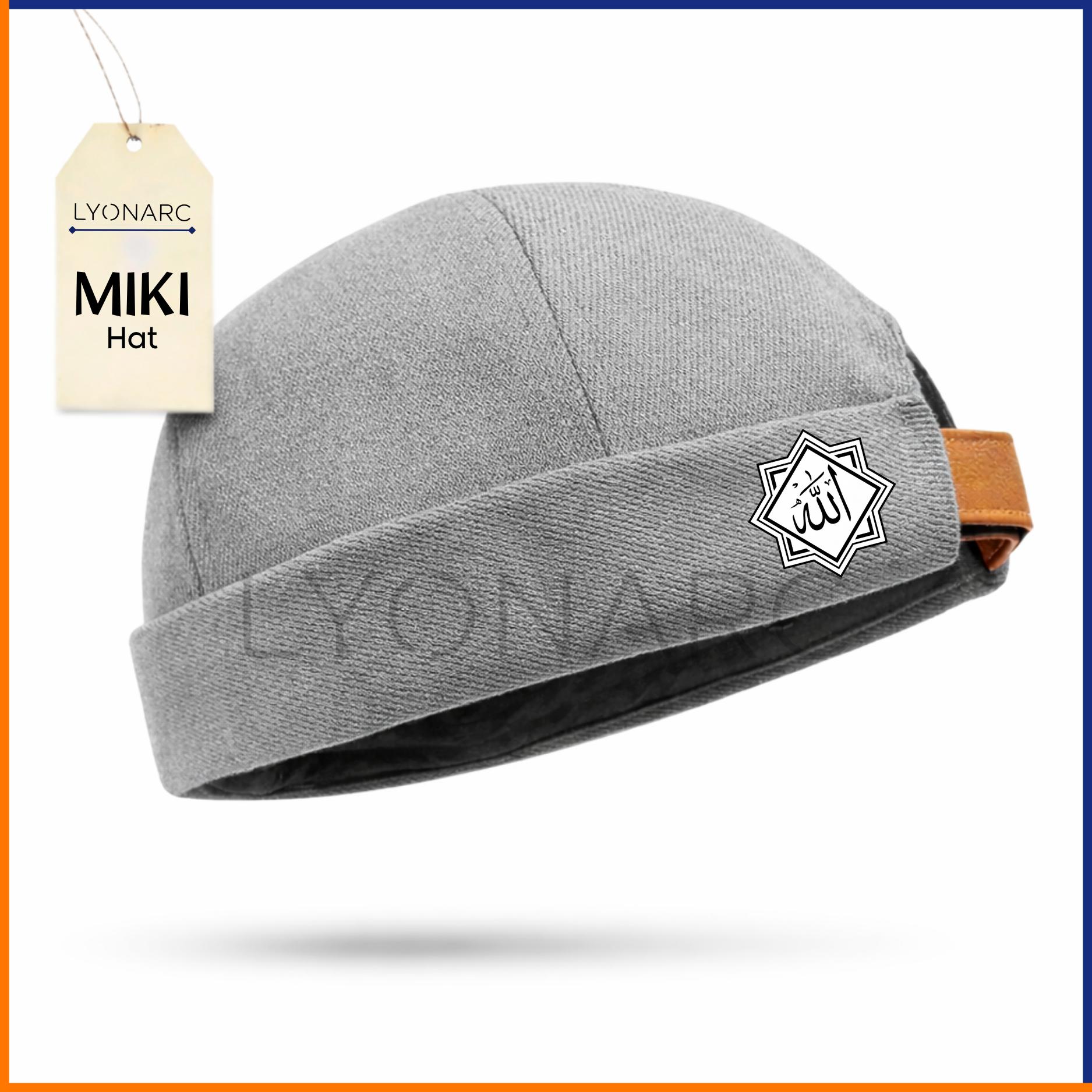 LYONARC Peci Miki Hat Pria Dewasa - Topi Peci Kopiah Muslim Mikihat Motif Kaligrafi Peci UAS Miki Hat - Peci Pria Songkok Sholat