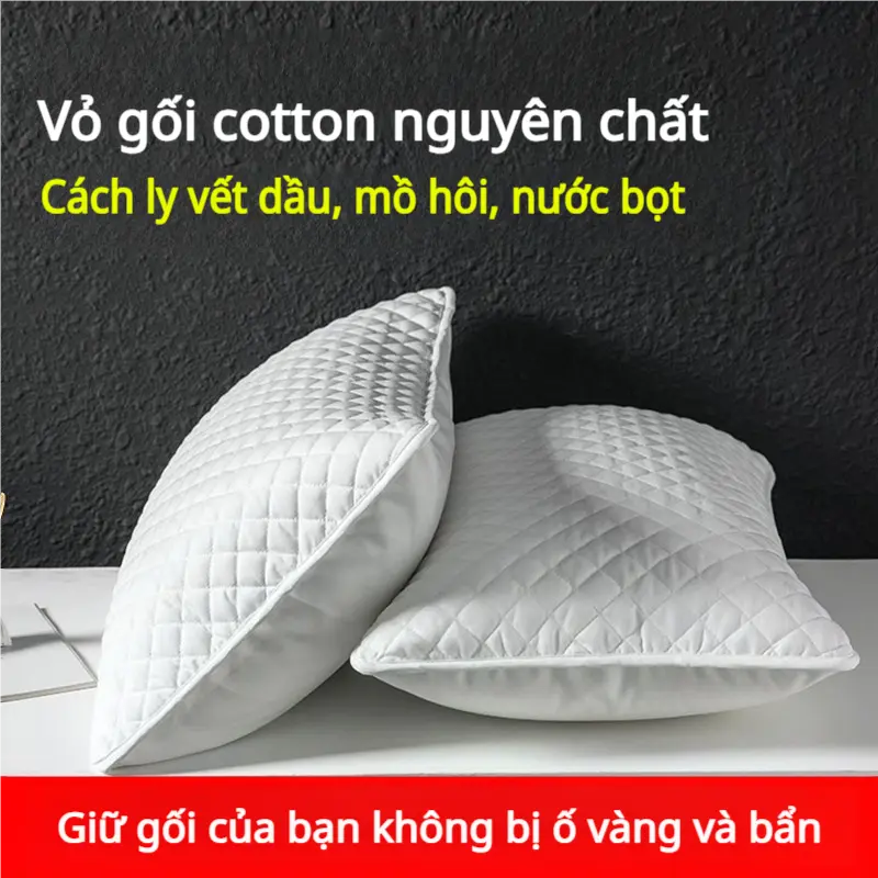 Vỏ Gối Bông Dệt Kim, Chống Bụi, Chống Mồ Hôi, Chống Nước Tiểu, 5 Lớp, Dễ Tháo Lắp Và Giặt, Bảo Vệ Sạch Sẽ Lâu Dài