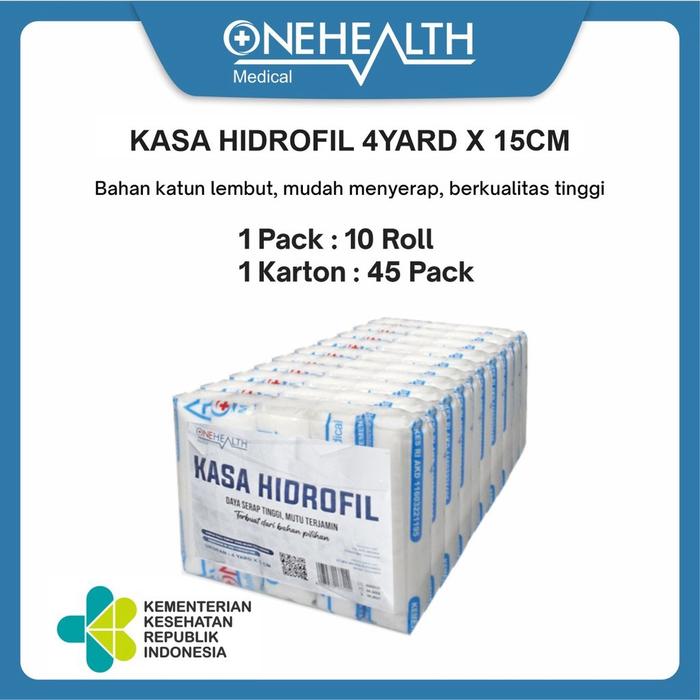 Gambar Onehealth Kasa Hidrofil 4 Yard 10cm|15cm - 1 Pack - 4 Yard x 5 Cm dari Onehealth Indonesia Kab. Tangerang 4 Tokopedia